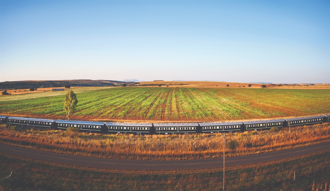 A stretch of the Rovos Rail in South Africa's North West Province