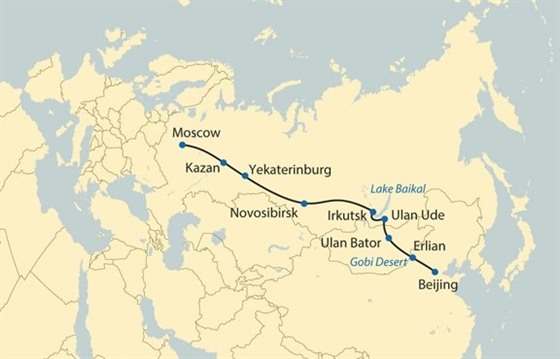 Trans-Siberian Map – Moscow to Beijing on the Tsar’s Gold