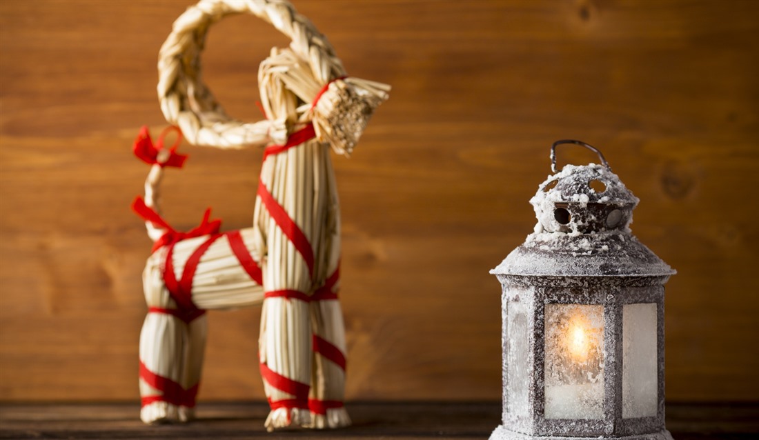 A traditional Swedish Christmas goat