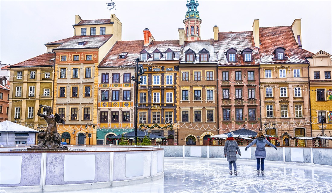 Ice-skating rink in Warsaw