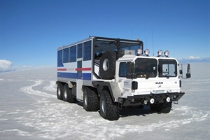 Truck to Ice Cave in Iceland