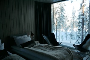 Cosy viewing at the Arctic Treehouse Hotel