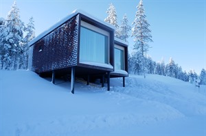 Exterior of suite at Arctic Treehouse Hotel