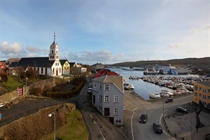 The View of Torshavn Cathedral from Hotel Torshavn