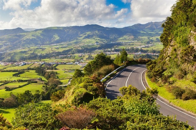 Driving in Sao Miguel, the Azores