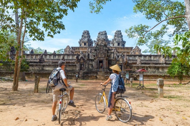 Cycling in Angkor Wat