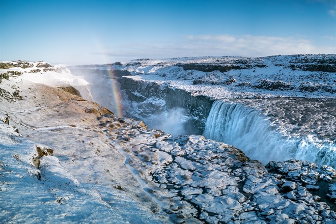 Dettifoss waterfall in winter - Iceland