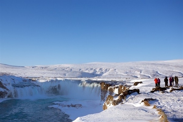 Godafoss waterfall in Winter - Iceland