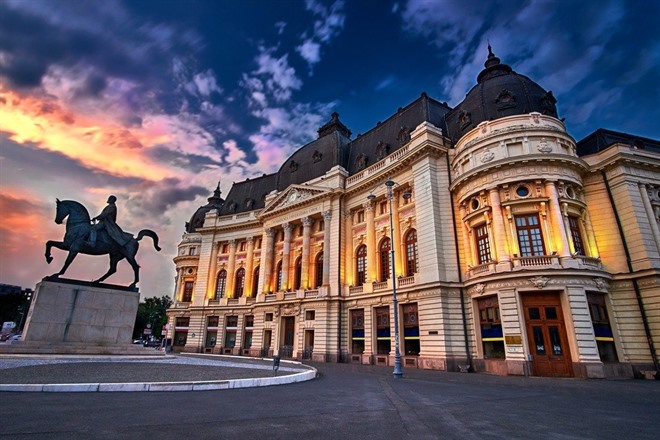Calea Victoriei, National Library in Bucharest