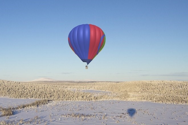 Lapland Winter ballooning Aurora Safari Camp