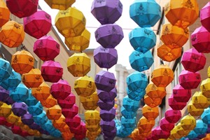 Colourful lanterns for Buddhist festival in Busan