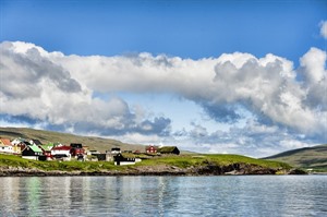 Villages on Sandoy Island, Faroe Islands