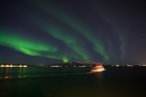 Northern lights by boat