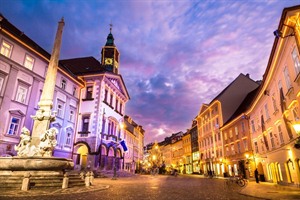 Medieval city of Ljubljana