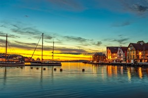 Stavanger Harbour at Sunset