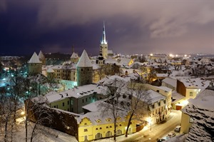 Snowy vistas from one of Tallinn's view points