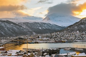 Aerial view of Tromso city