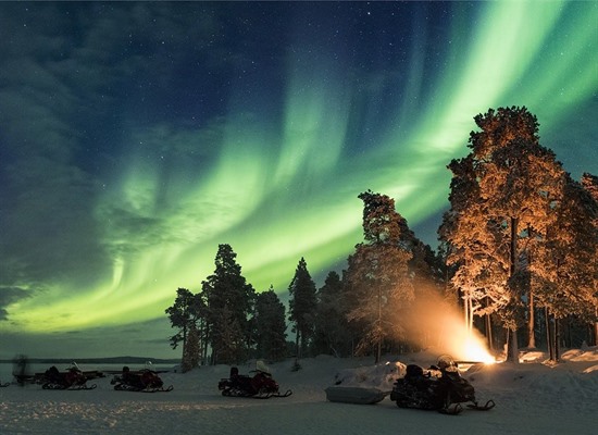 Northern Lights at the Inari Wilderness Hotel