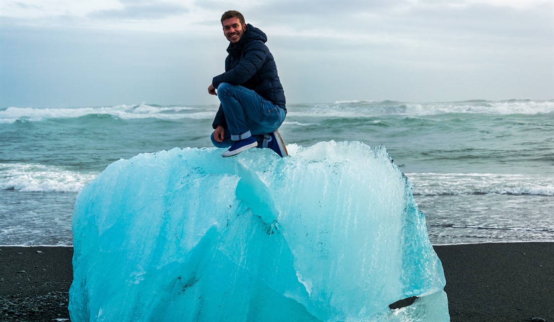 Daniele at Jökulsárlón Lagoon