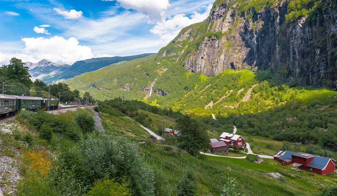 Beautiful scenery on the Flåm Railway