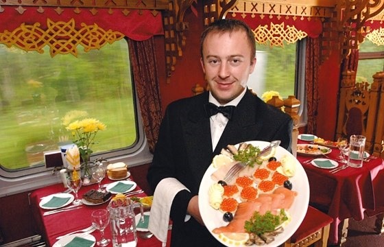 Caviar tasting aboard the Tsar’s Gold private train