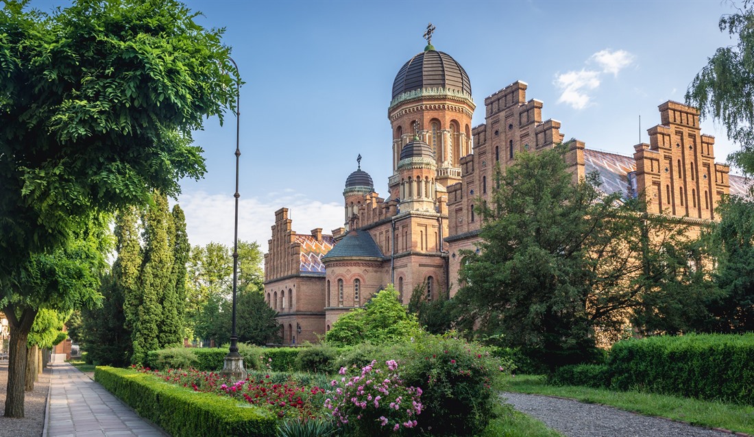 National University Three Saints Orthodox church in Chernivtsi, Western Ukraine