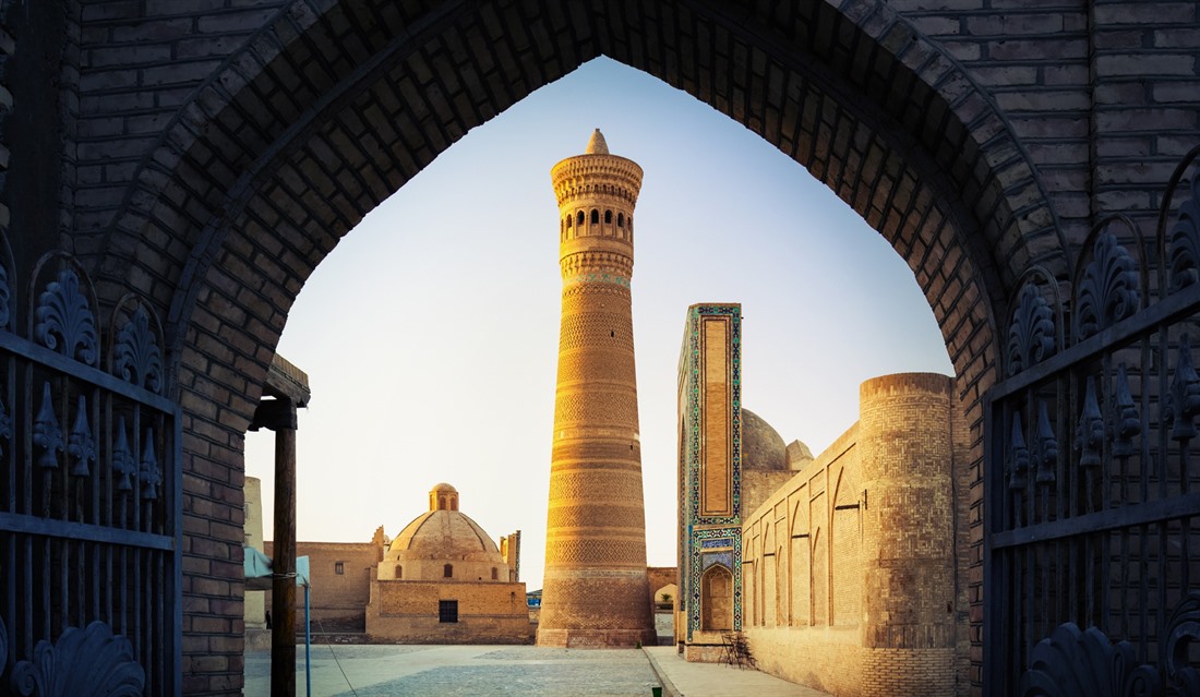 Poi Kalyan complex at sunset, Bukhara