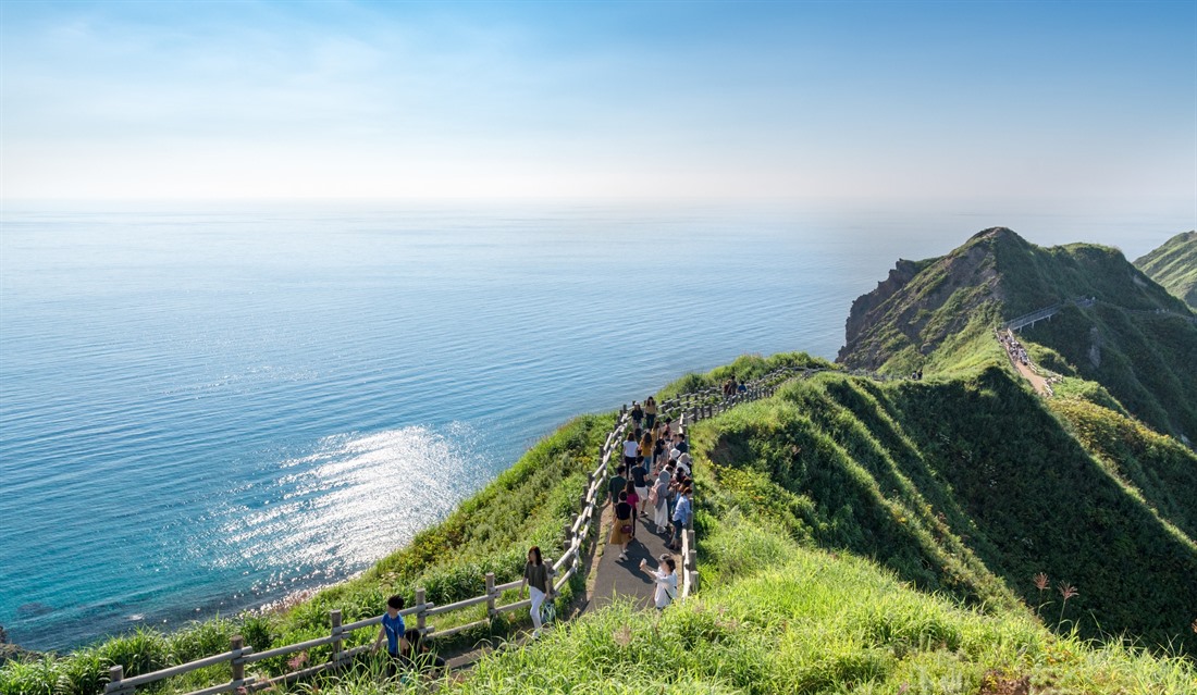 This could be Cornwall, but it's actually the Cape of Kamui in Hokkaido