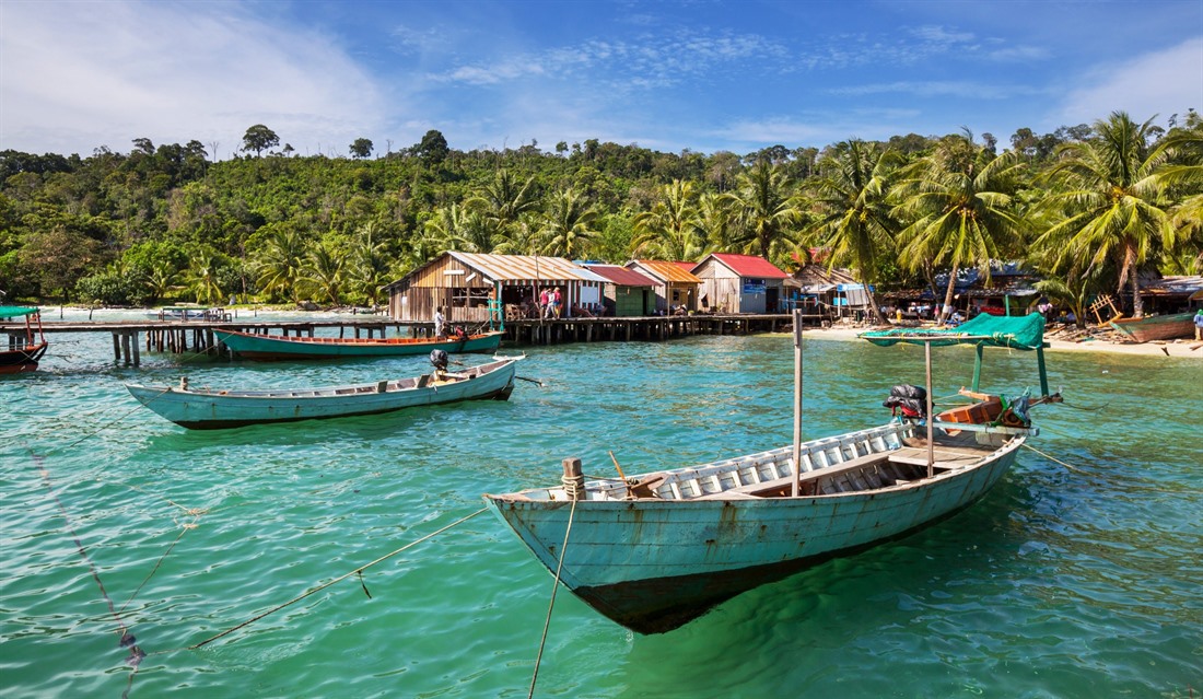 Fishing boats in Kep