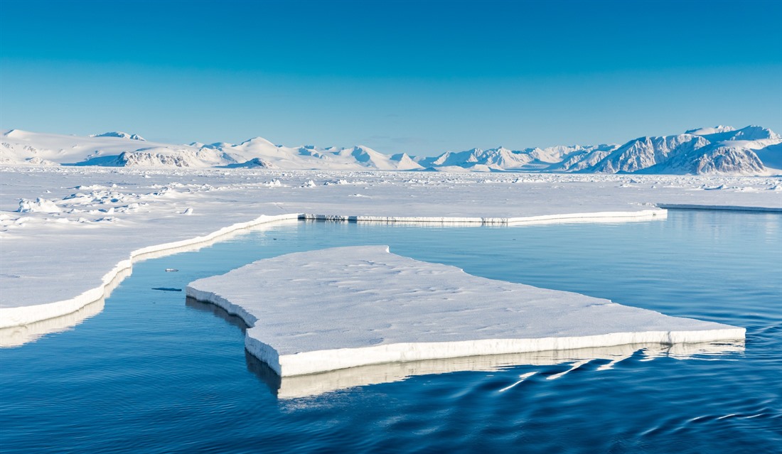 Arctic summer landscape in Svalbard 