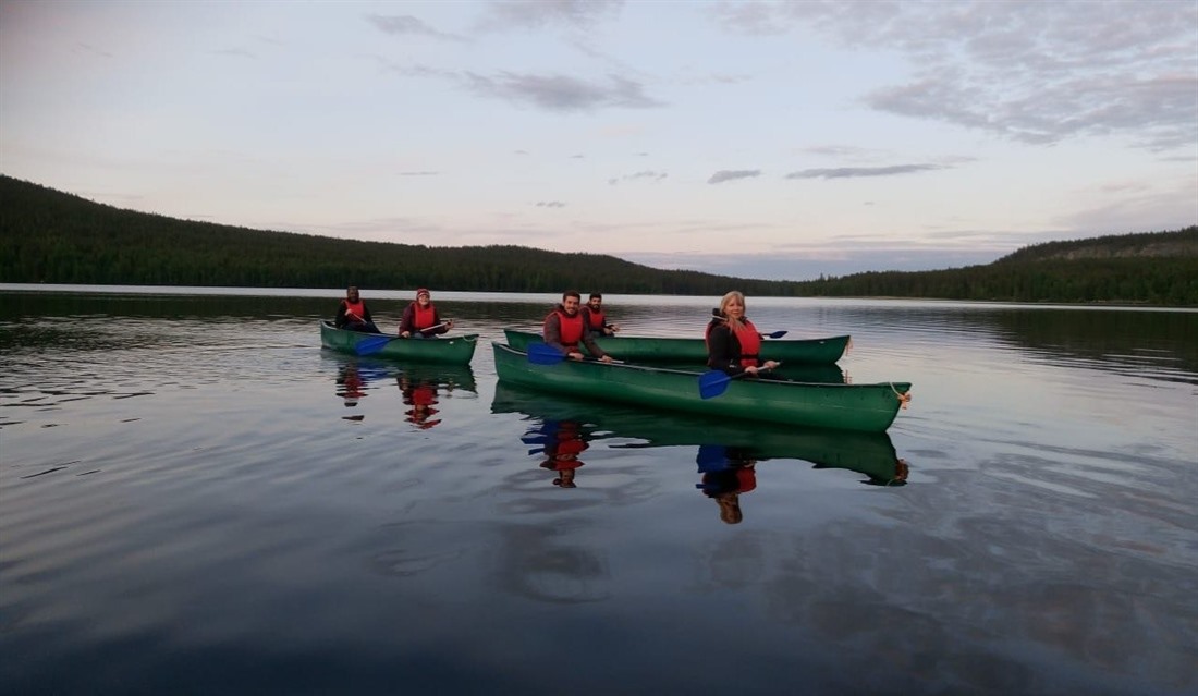 Canoeing under the Midnight Sun