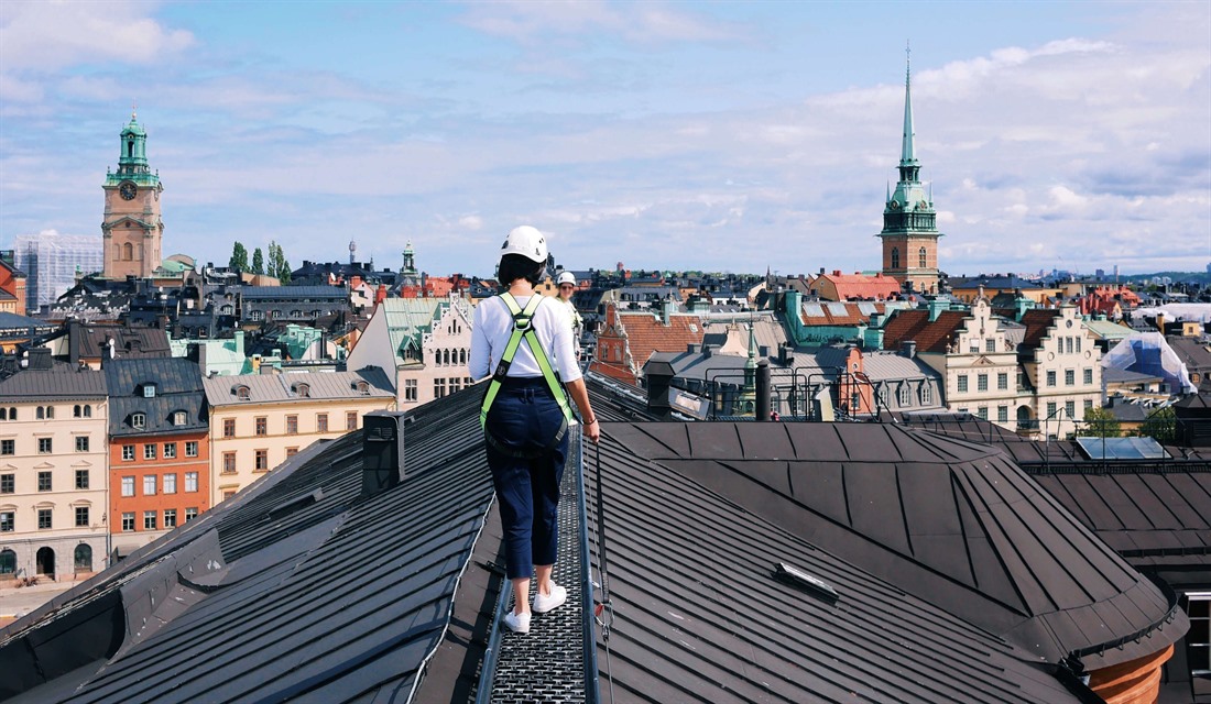 Rooftop walk, Stockholm, Sweden