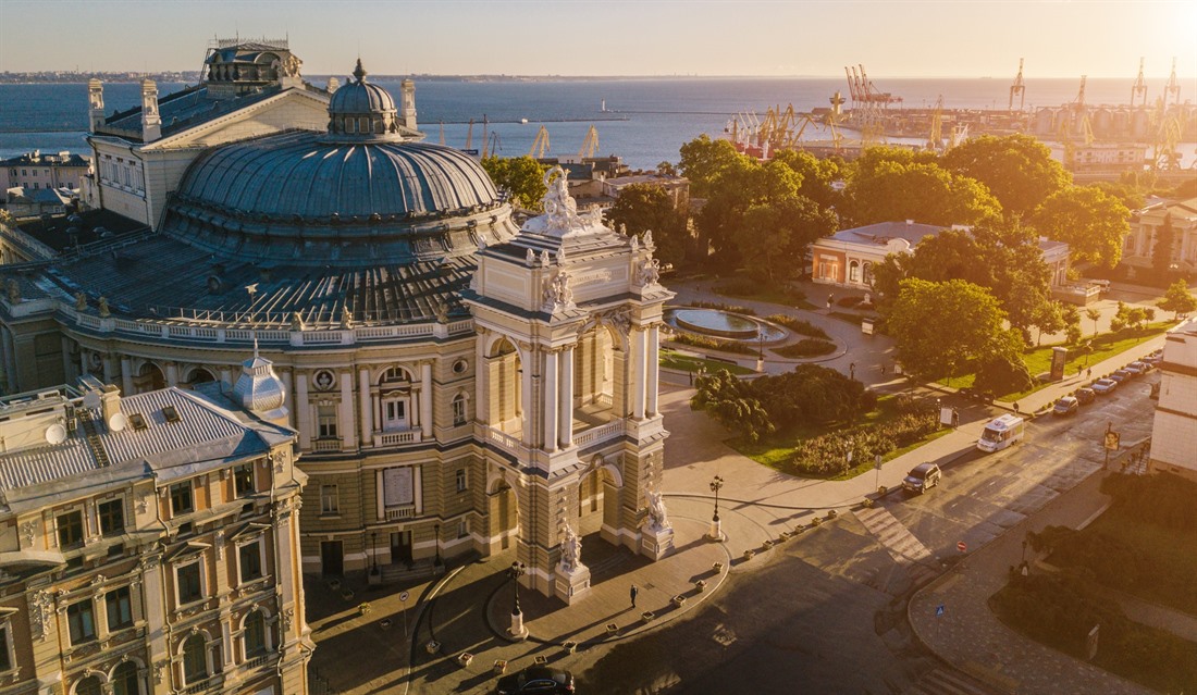 View of Odessa Opera & Ballet towards the sea