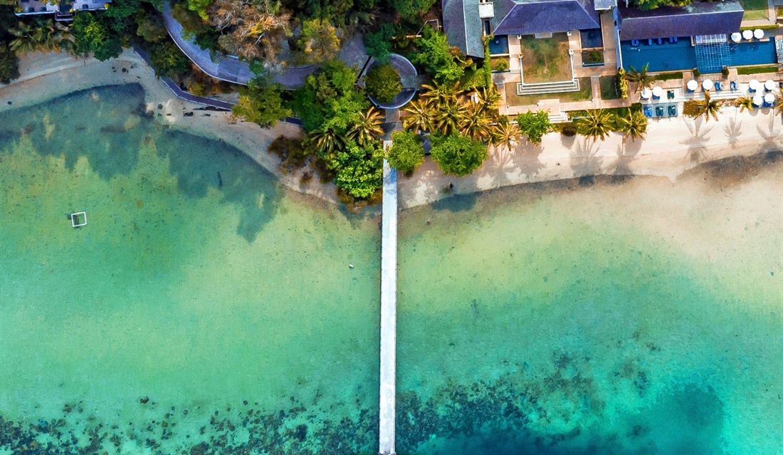 Gaya Island Resort aerial view