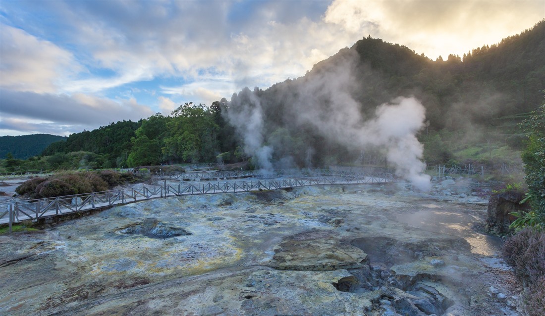 The steaming furmaroles of Furnas