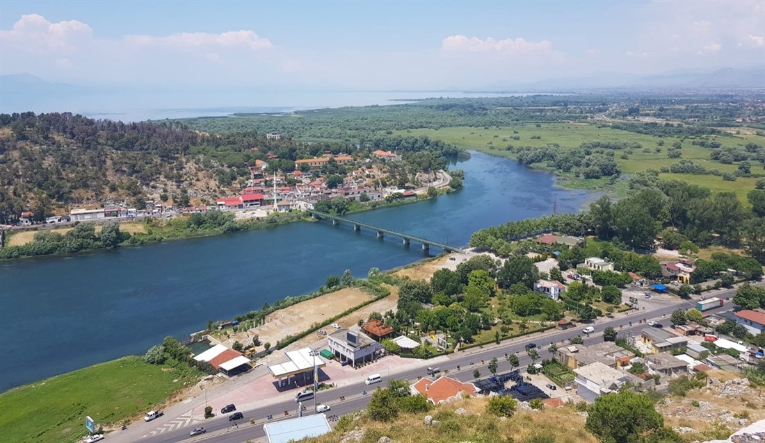 View from the castle across Buna River in Skhodra