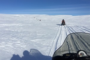 Glacier Snowmobile from Gullfoss 2
