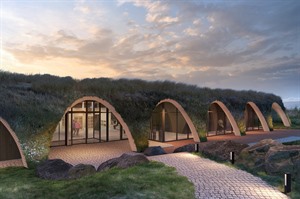 Laugarás lagoon entrance (rendering image)