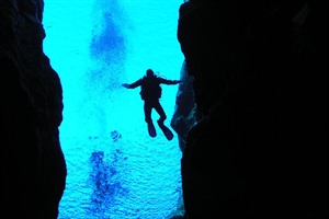 Snorkelling in Silfra, Iceland