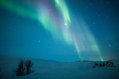 Snowmobile safari to search for the Northern Lights