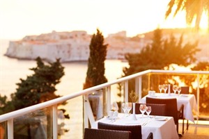 Restaurant terrace at Grand Villa Argentina