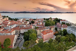 Aerial view of Hotel Bastion Zadar and surrounding area