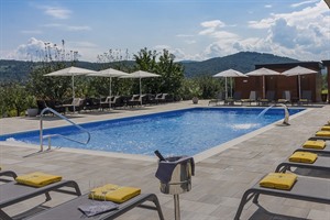 Outdoor swimming pool at Hotel Degenija