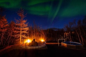 Northern lights from the hot tub
