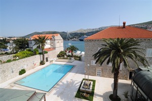 Pool and view at Hotel Lapad