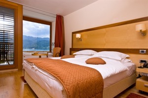 Deluxe lake-view room at Hotel Lovec