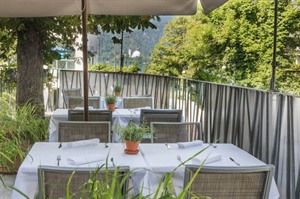 Restaurant terrace at Hotel Lovec