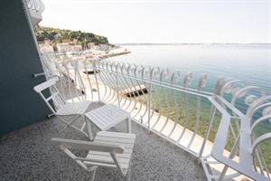 Balcony of Sea View Room at Hotel Piran