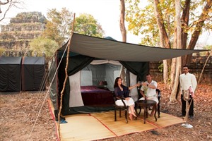 Temple camping - camp set up