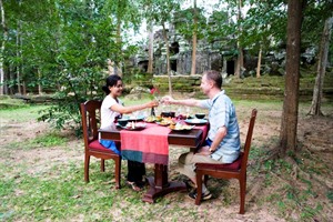 Temple camping - dinner